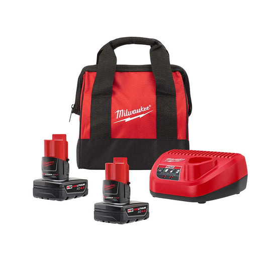 Milwaukee 48-59-2442SPC, M12 Two Battery Starter Kit (XC 4.0)