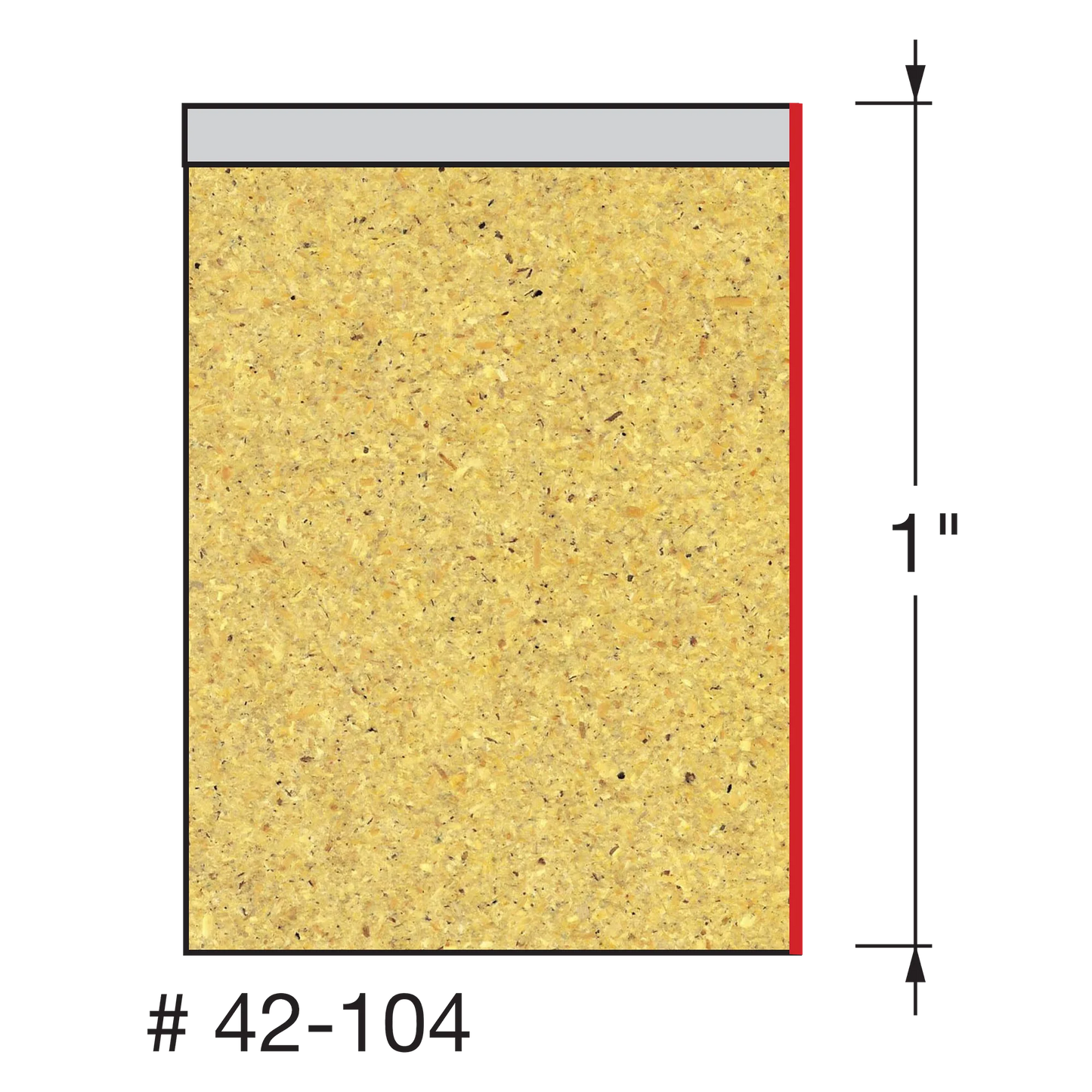 Freud 42-104, Carbide Router Bit - 1/2" x 1" Bottom Bearing Flush Trim Bit (1/4" Shank)