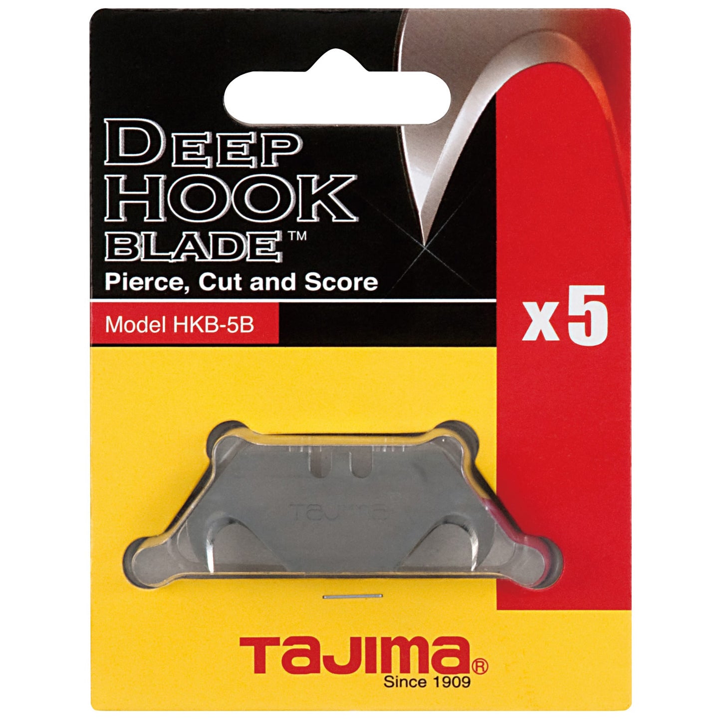 Tajima HKB-5B, DEEP HOOK™  two-notch deep hook blades, 5-blade pack