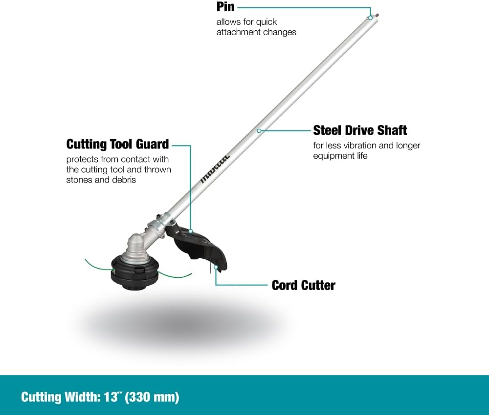 Makita EM409MP, 18V LXT Split Shaft 13" Line Trimmer Attachment