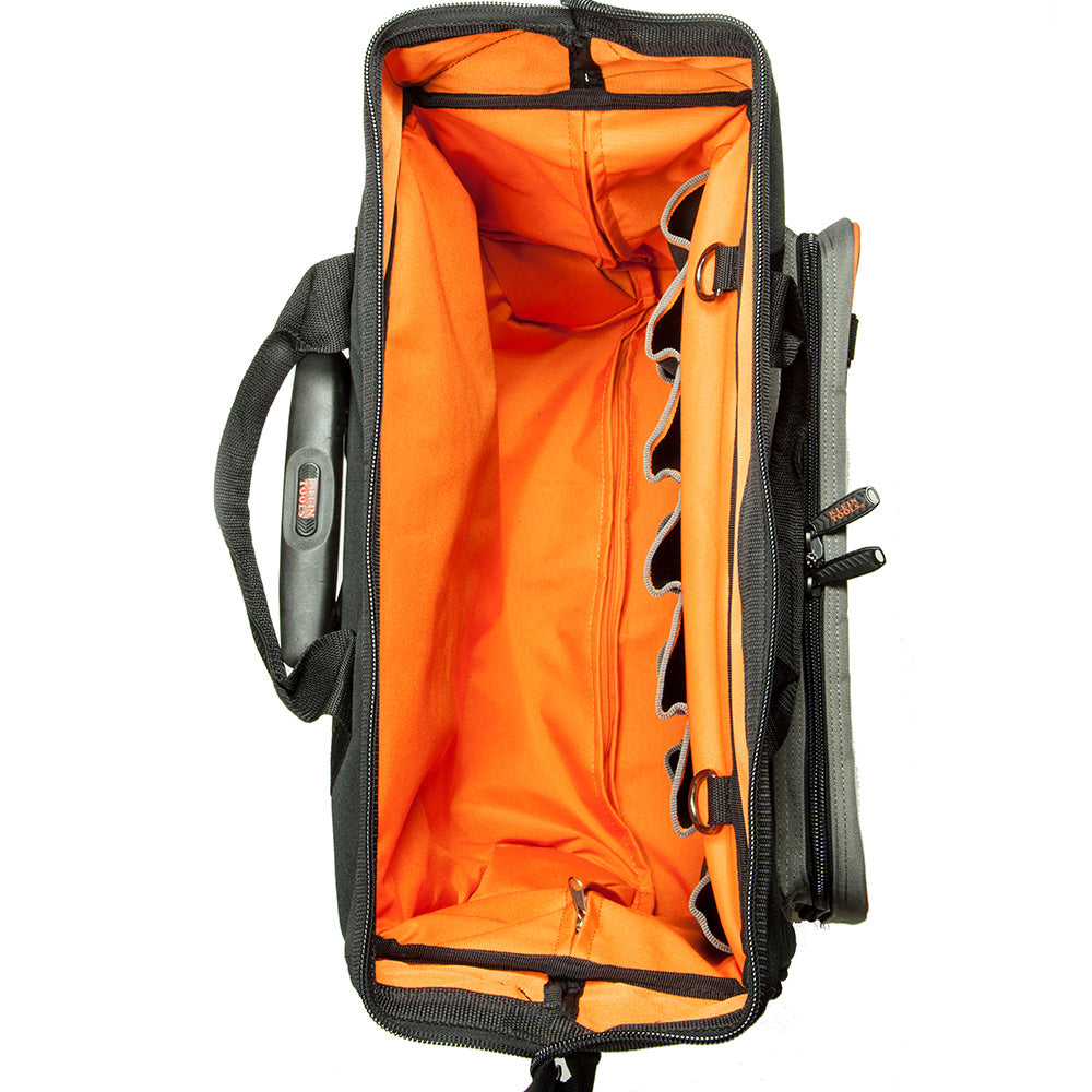 Klein Tools 55452RTB, Tool Bag, Tradesman Pro™ Rolling Tool Bag, 24 Pockets, 19-Inch