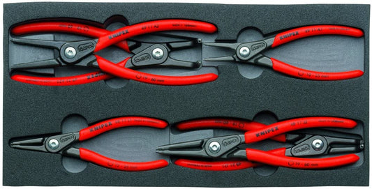 Knipex 00 20 01 V02, 6 pc Circlip Pliers Set In Foam Tray