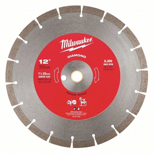 Milwaukee 49-93-7035, 12" Diamond Segmented