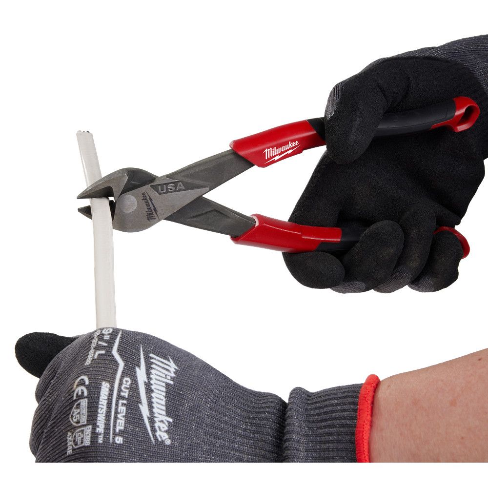Milwaukee MT558A, 8" Angled Head Diagonal Comfort Grip Cutting Pliers (USA)