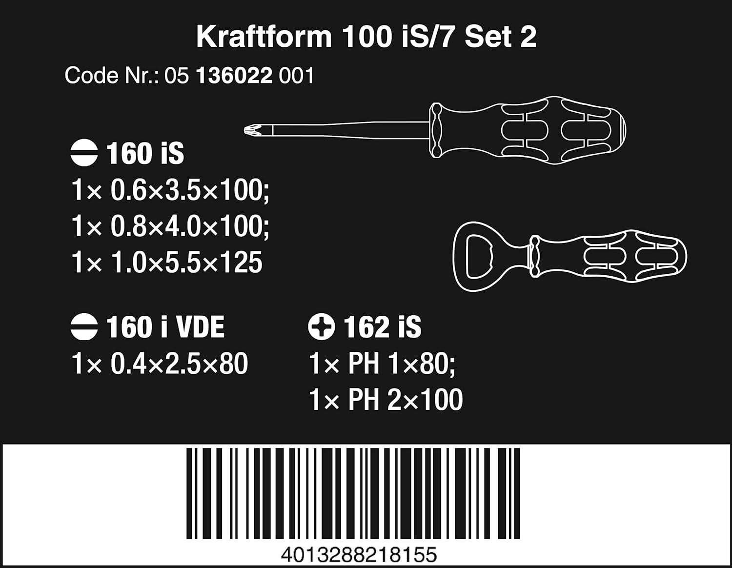 Wera 05136022001, Kraftform 100 is/7 Set 2