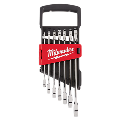 Milwaukee 48-22-9506 7pc Ratcheting Combination Wrench Set - Metric