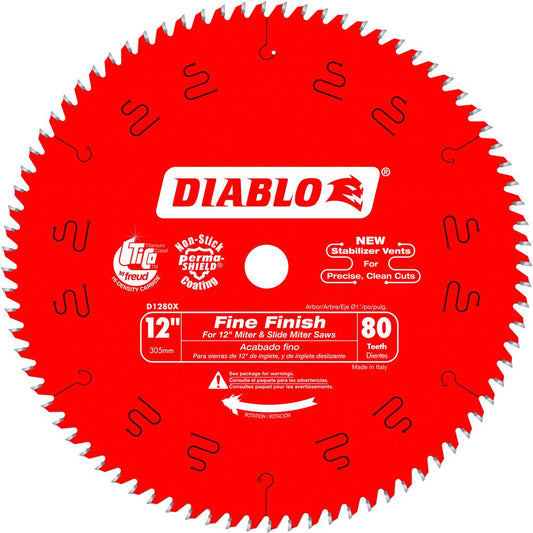 Diablo D1280X, 12" X 80T Fine Finish Blade