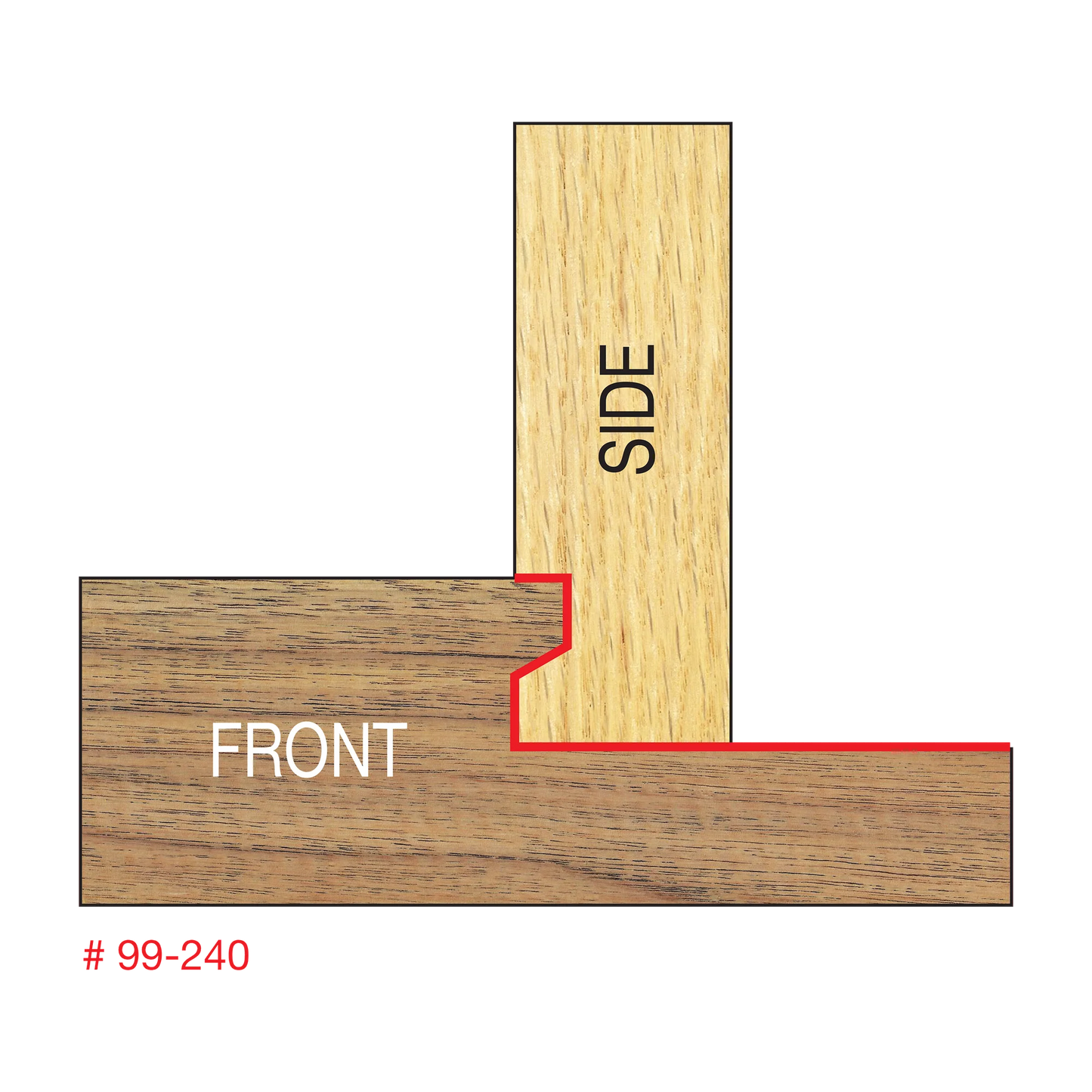 Freud 99-240, Carbide Router Bit - 2" x 33/64" Drawer Lock Bit (1/2" Shank)