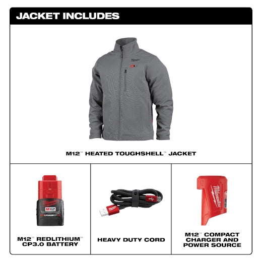 Milwaukee 204G-21 M12 Gray Heat Jacket Kit 