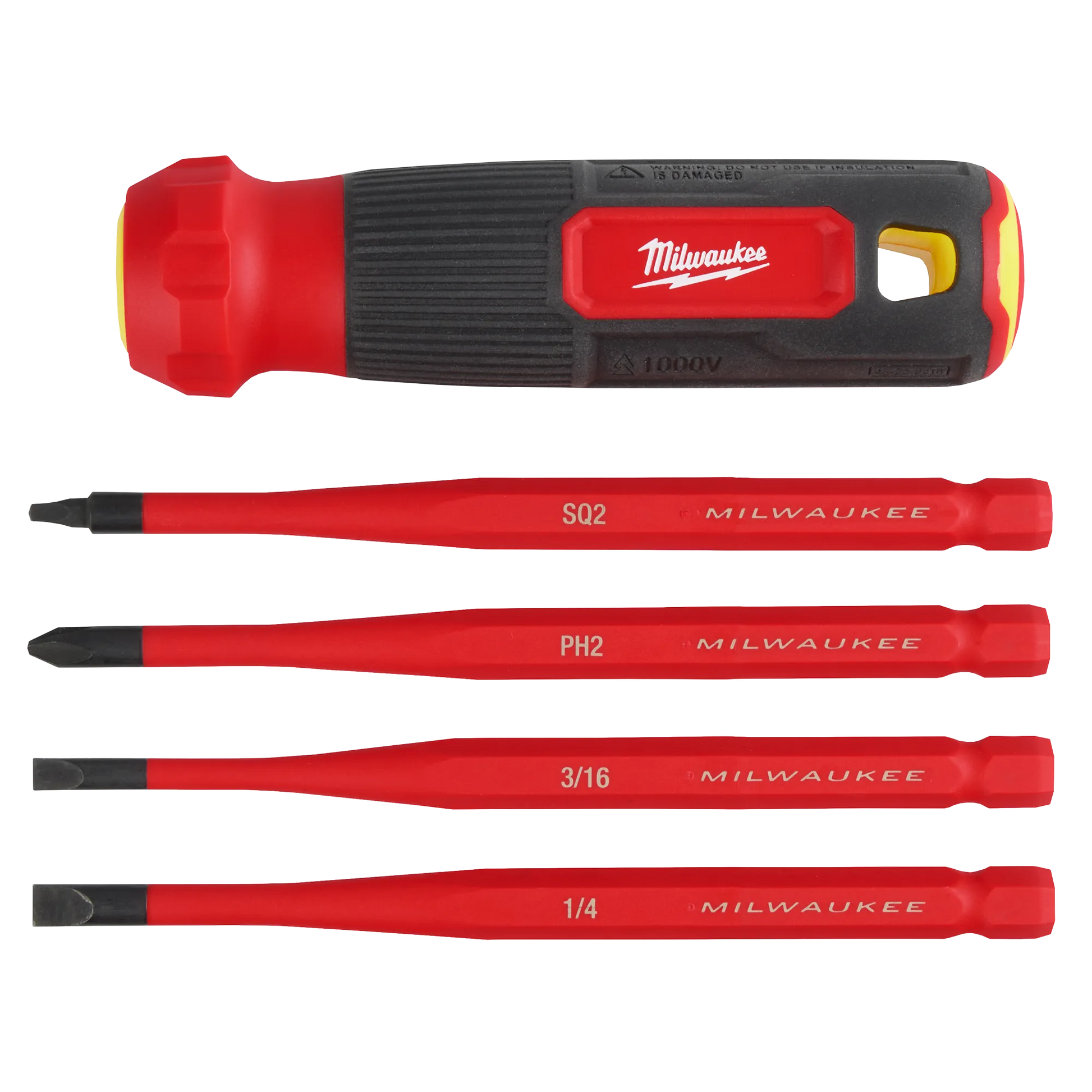 Milwaukee 48-22-2216, 4-in-1 1000V Insulated Slim Tip Multi-Bit Screwdriver