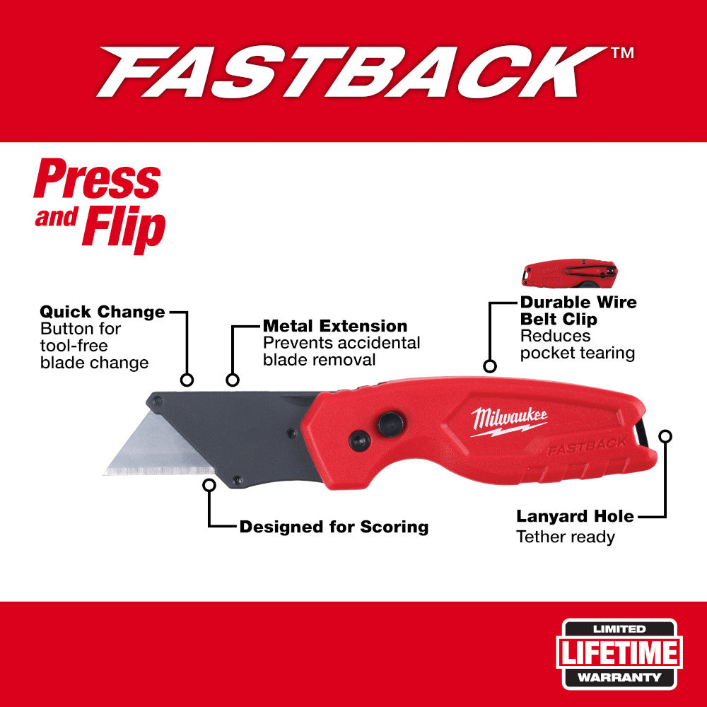 Milwaukee 48-22-1500, FASTBACK Compact Folding Utility Knife