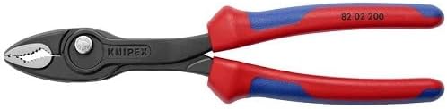 Knipex 82 02 200 SBA, 8" Twin Grip Slip Joint Pliers, Multi-Component