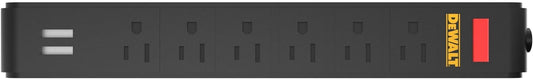 DEWALT DWST82693, Magnetic Power Strip with 6 Power Outlets