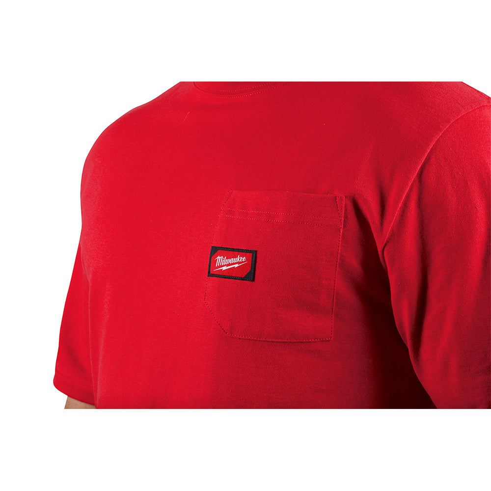 Milwaukee 601R, HEAVY DUTY POCKET TEE SHIRT (RED)