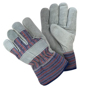 Workhorse 710,  Cowhide Split Leather Fitters Glove, Purple & Grey, One Size, 1/Pair