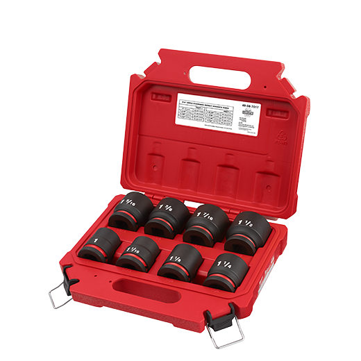 Milwaukee 49-66-7017, 3/4" Drive SHOCKWAVE Impact Duty SAE Standard 6 Point Socket Set - 8 Piece