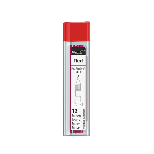 Pica 7031/SB, Pica Fine Dry Refill Set Red 12 Leads