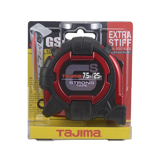 Tajima GS-25/7.5MBW, GS-Lock, standard & metric scale 25ft / 7.5m x 1 1/16 inch steel blade