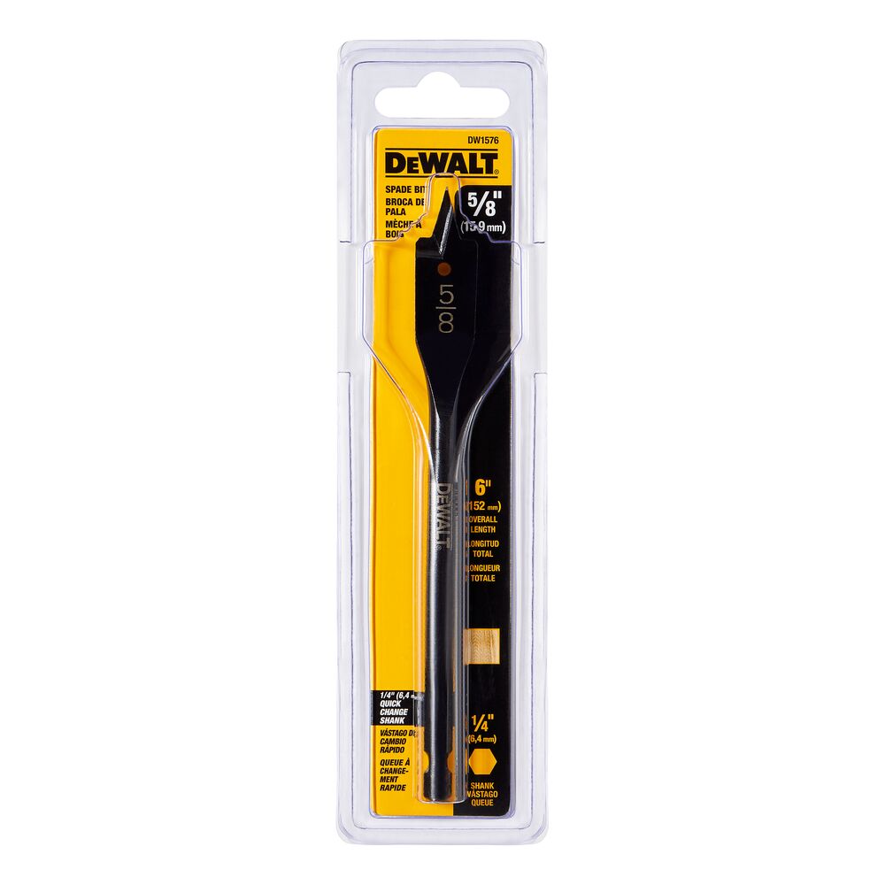 DEWALT DW1576, 5/8'' x 6'' Heavy Duty Spade Bit