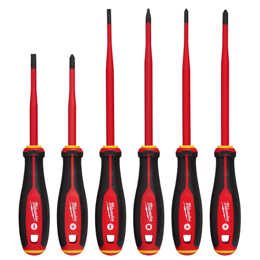 Milwaukee 48-22-2206, 6pc 1000V Insulated Slim Tip Screwdriver Set