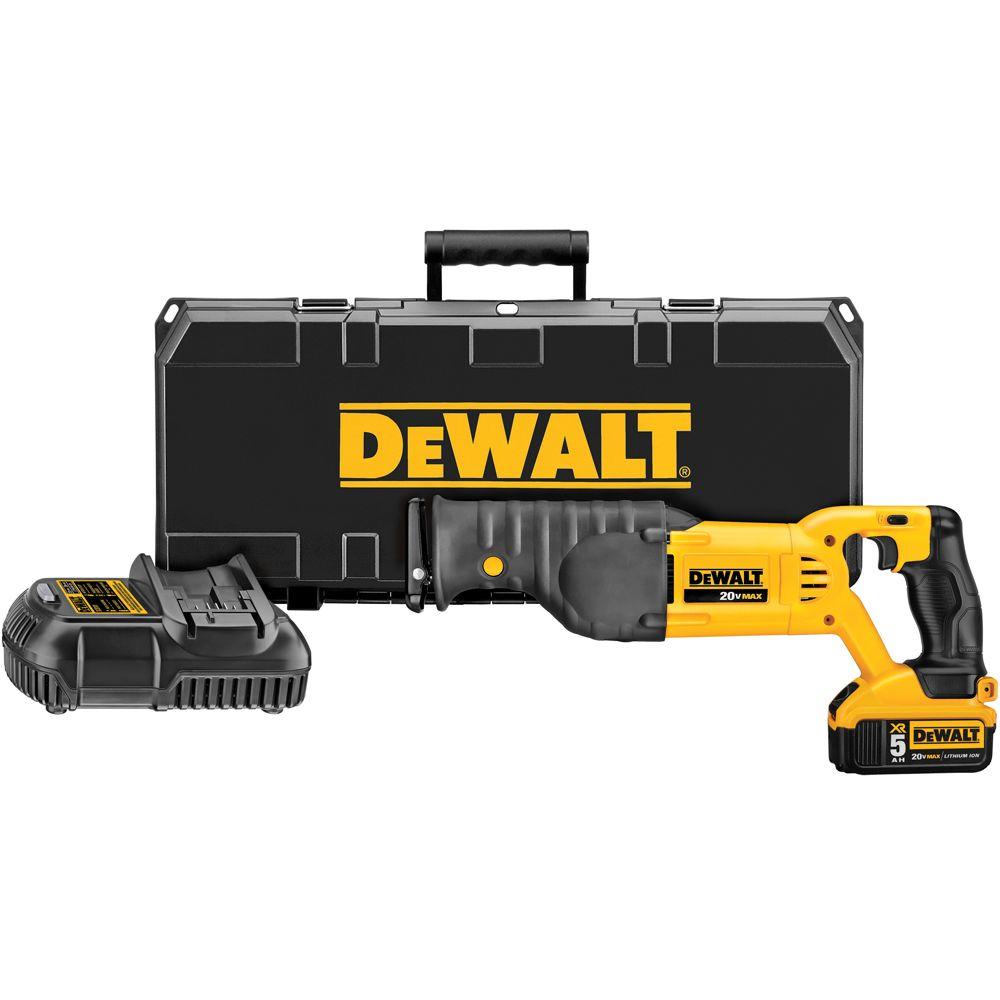 DEWALT DCS380P1, 20V MAX Reciprocating Saw Kit (5.0Ah)