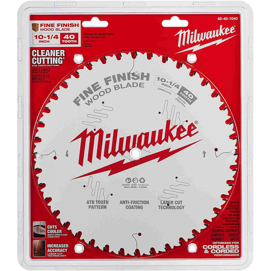 Milwaukee 48-40-1040, 10-1/4" 40T Fine Finish Circular Saw Blade