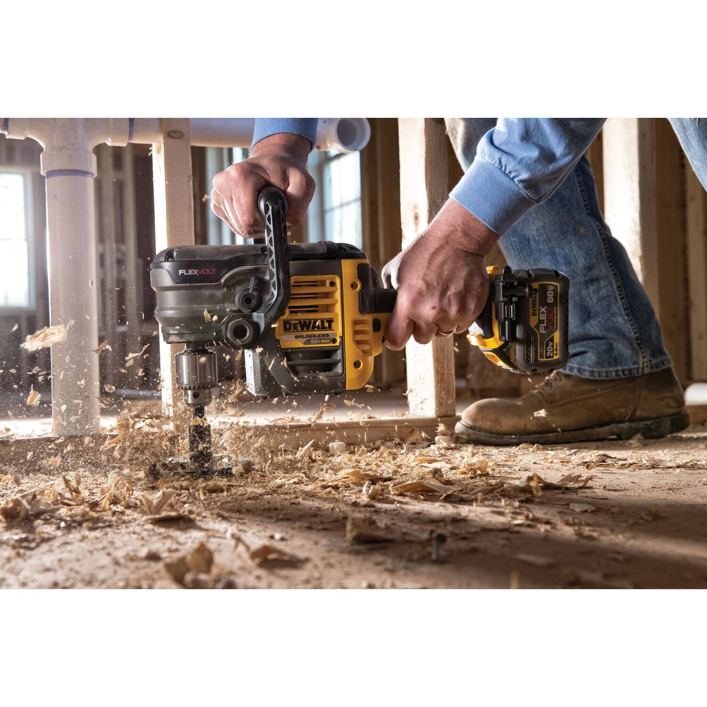 DEWALT DCD470B, 60V MAX FLEXVOLT In-Line Stud & Joist Drill w/E-Clutch System (Tool Only)