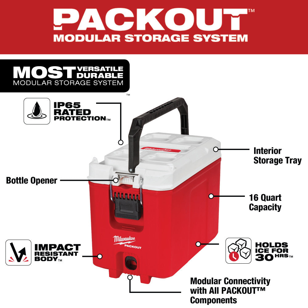 Milwaukee 48-22-8460, PACKOUT 16QT Compact Cooler