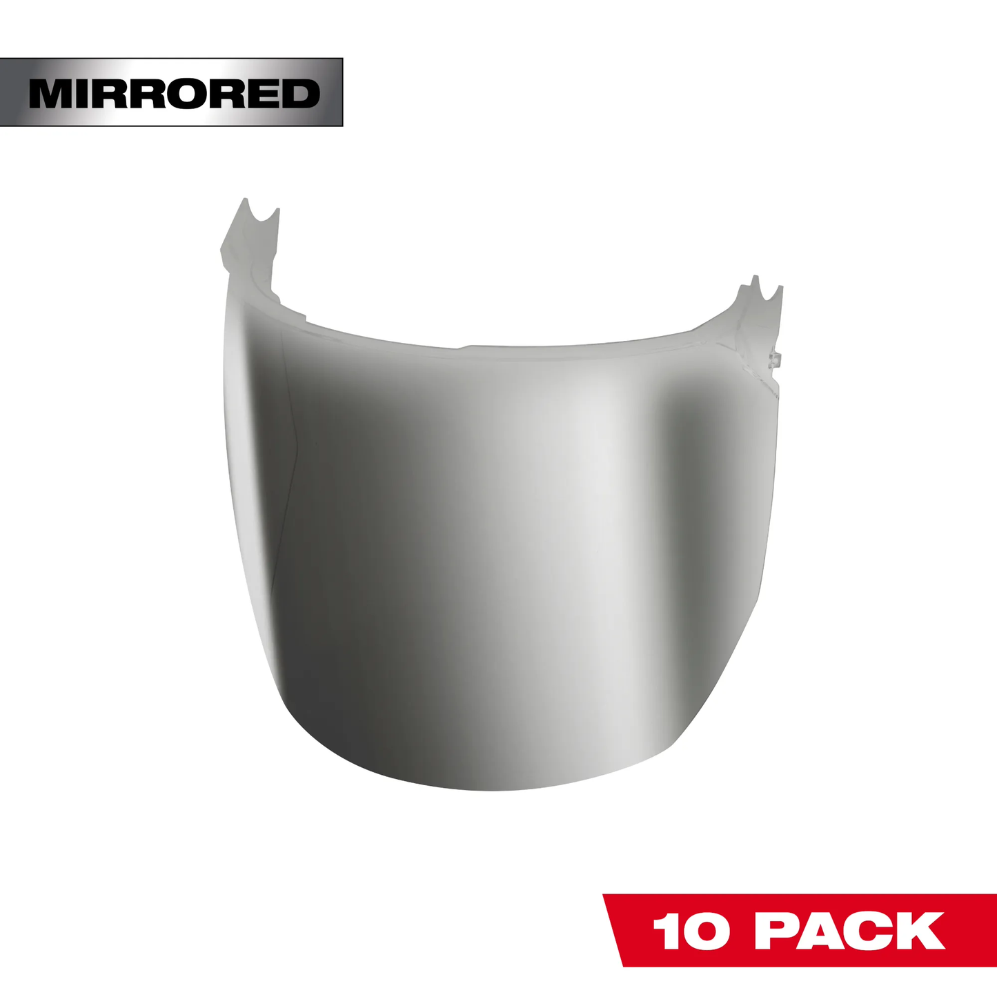 Milwaukee 48-73-1437, 10pk Mirrored Face Shield Replacement Lenses (Helmet & Hard Hat Frame)