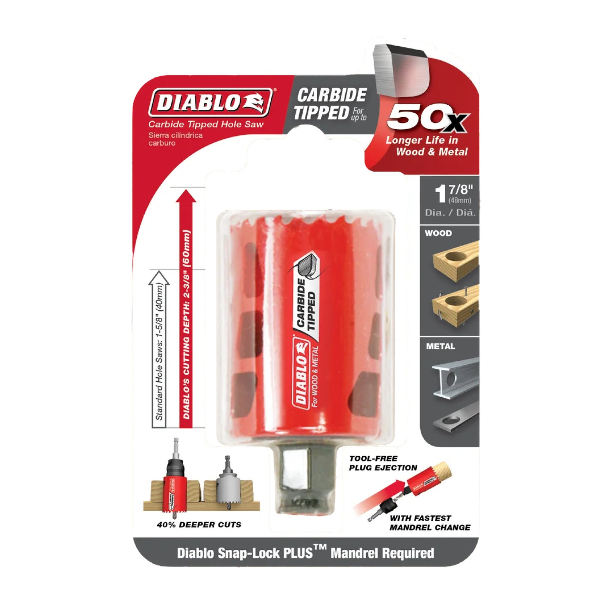 Diablo DHS1875, 1-7/8" Hole Saw