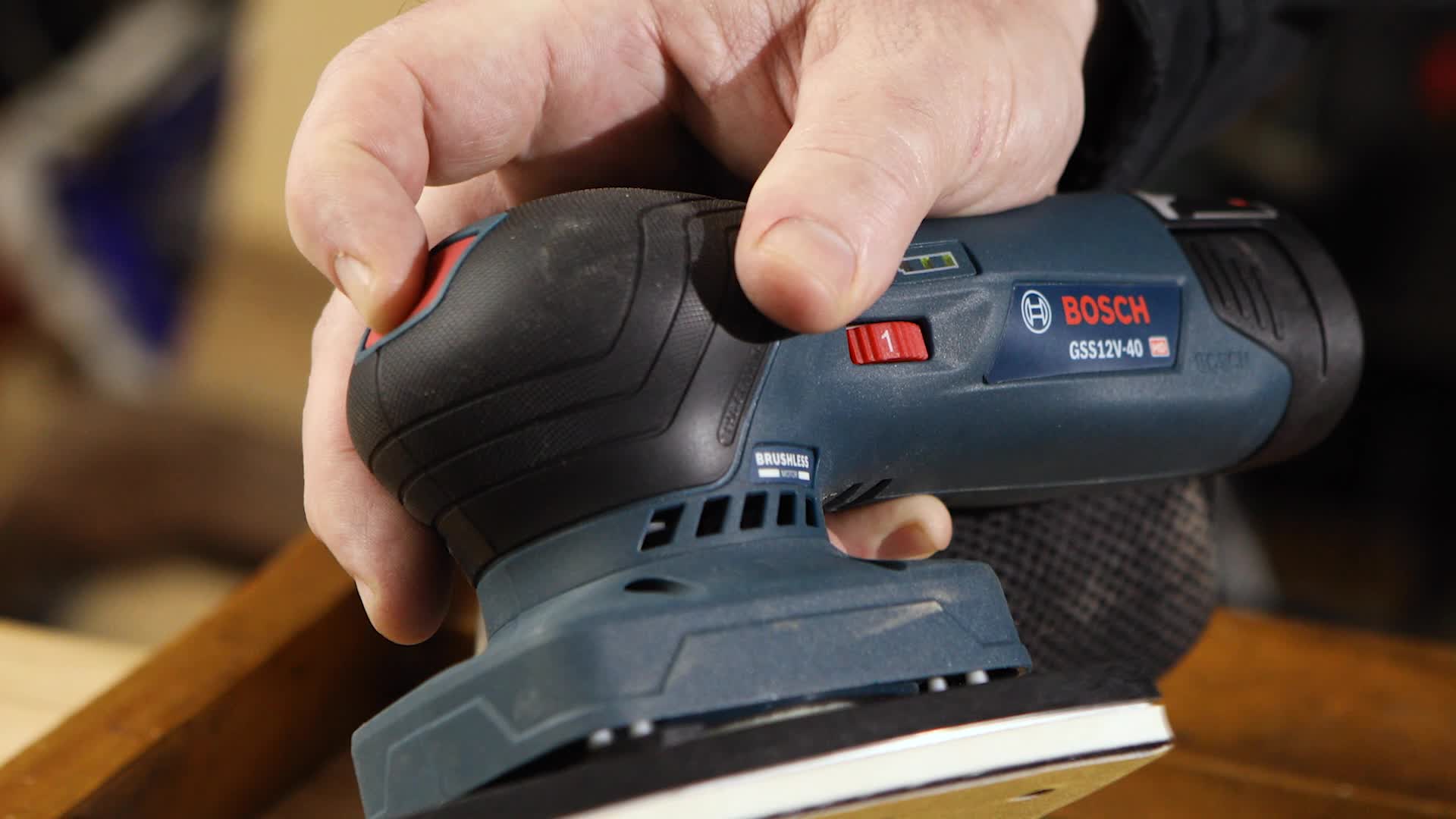 Bosch GSS12V-40N, 12V Max Brushless Sheet Orbital Finishing Sander (Bare Tool)
