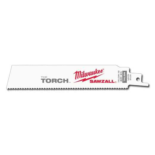 Milwaukee 48-00-8712, 6" 10 TPI The Torch SAWZALL Blades (50/pkg)