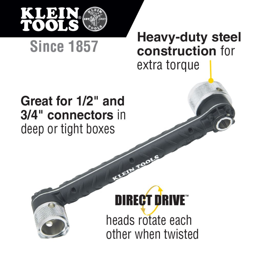 Klein Tools 56999, Conduit Locknut Wrench, Fits 1/2-Inch, 3/4-Inch