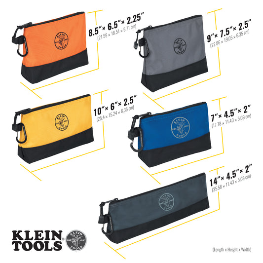 Klein Tools 55569, Stand-Up Zipper Bags, 5-Pack