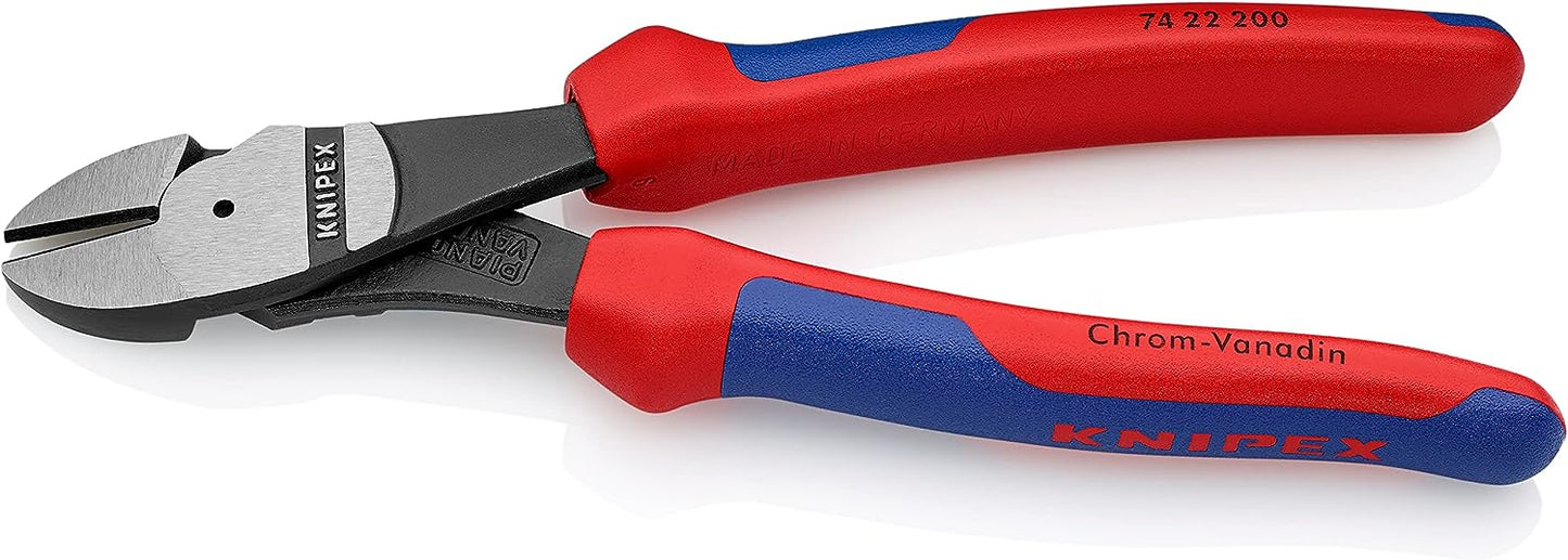 Knipex 74 02 200 SBA, Comfort Grip High Leverage Diagonal Cutters 8"