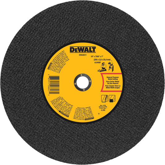 DEWALT DWA8011RIA, 14" x 7/64" x 1" General Purpose Chop Saw Wheel-Metal