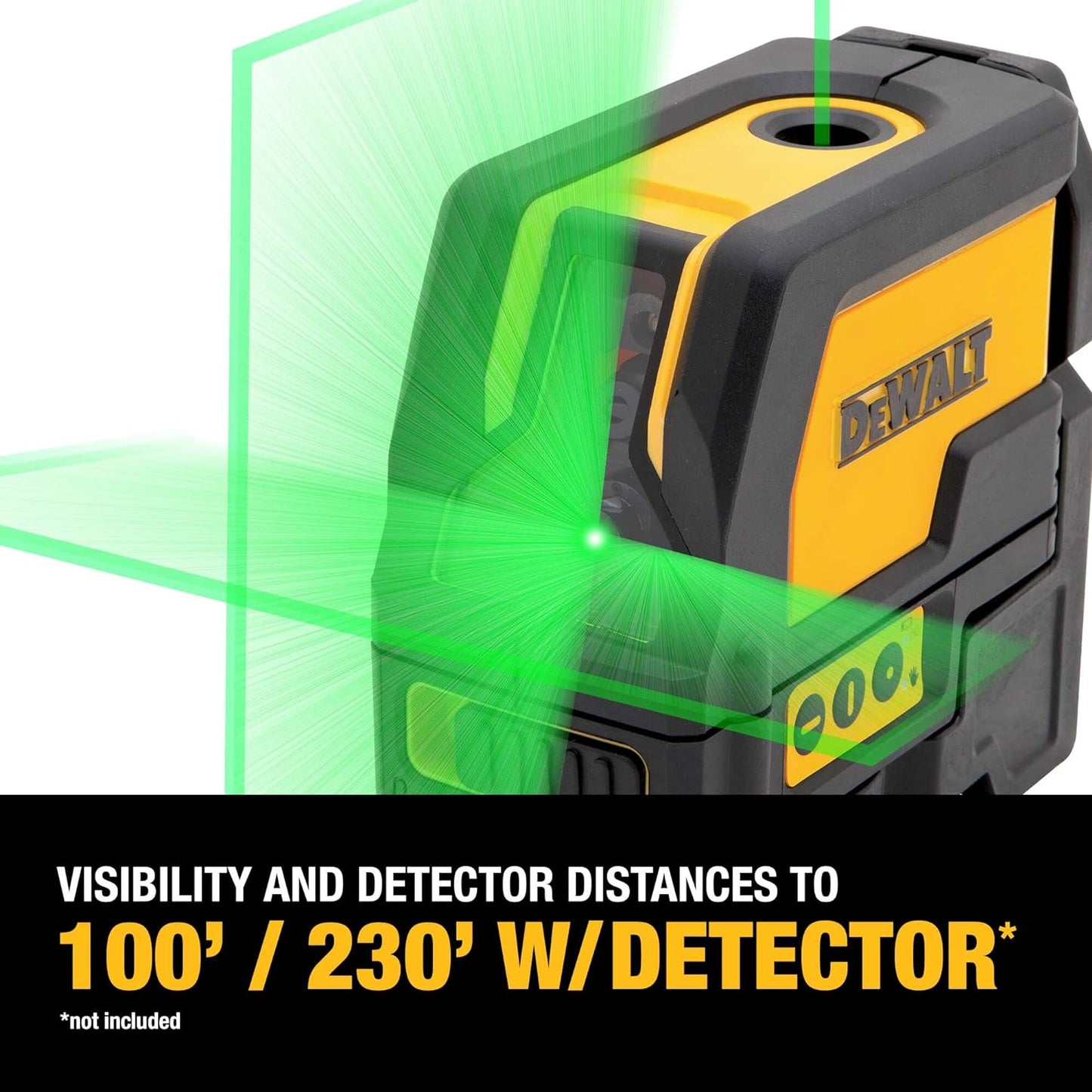 DEWALT DW0822CG,  Laser Level, Cross Line and Spot Laser, Green