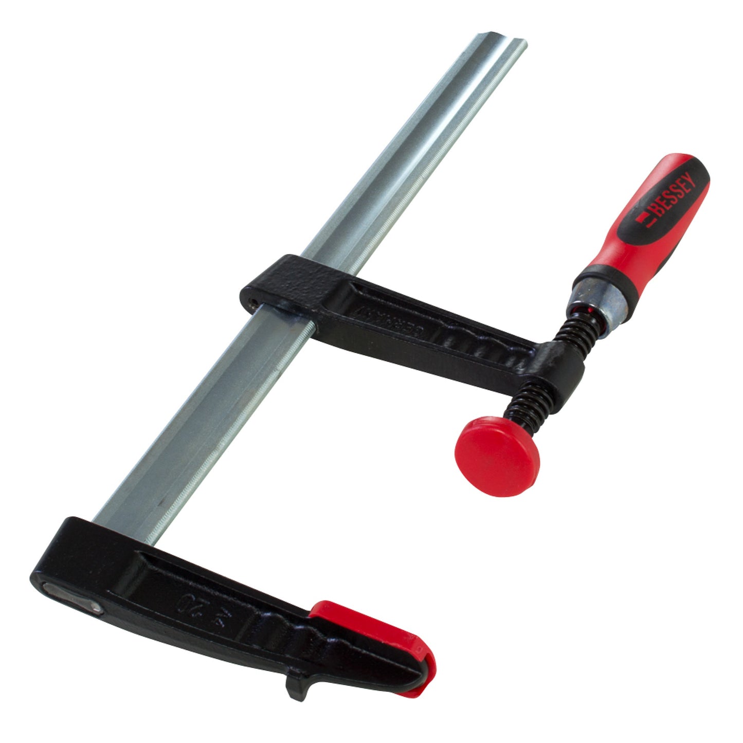 BESSEY TG7.016+2K, Clamp, woodworking, F-style, 2K handle, replaceable pads, 7 In. x 16 In., 1320 lb