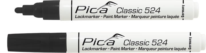 Pica 524/46, Paint-/Industry marker 2-4mm, Round tip, black