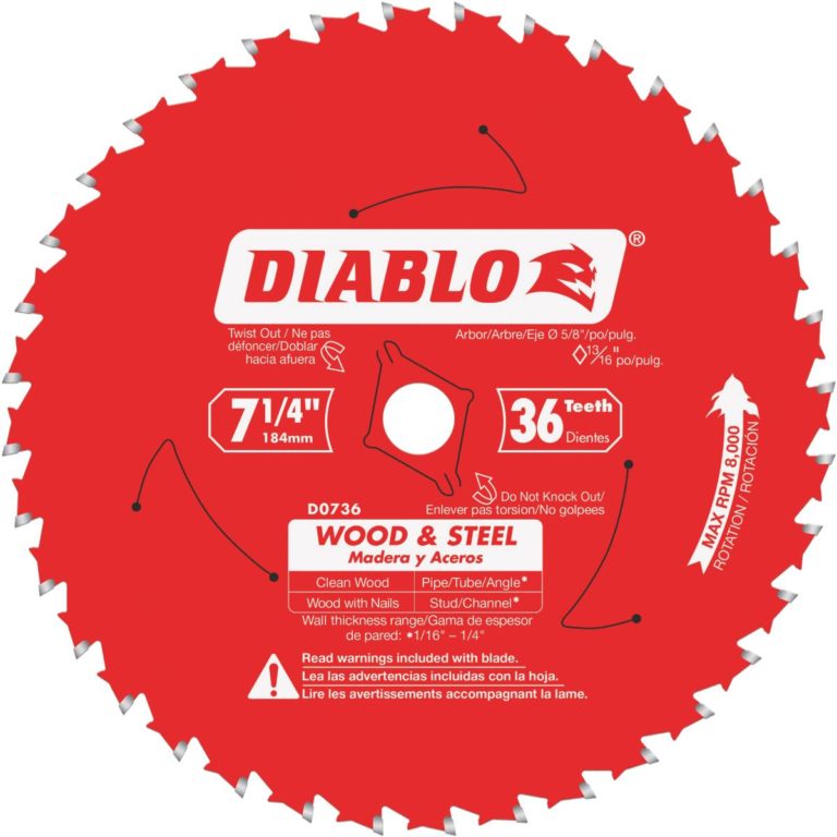 Diablo D0736GPX, 7-1/4" x 36T General Purpose Blade