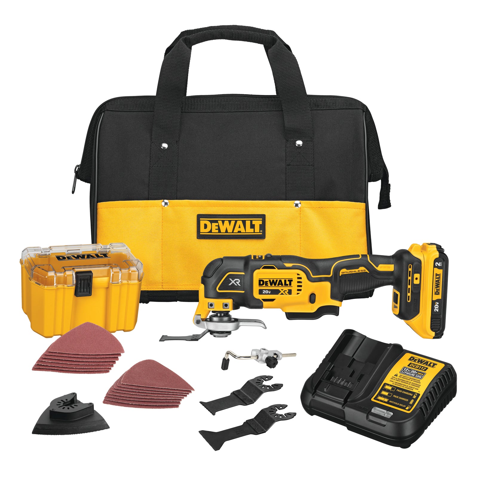 DEWALT DCS356D1, 20V MAX XR Brushless 3-Speed Oscillating Multi-Tool Kit (2.0 Ah)