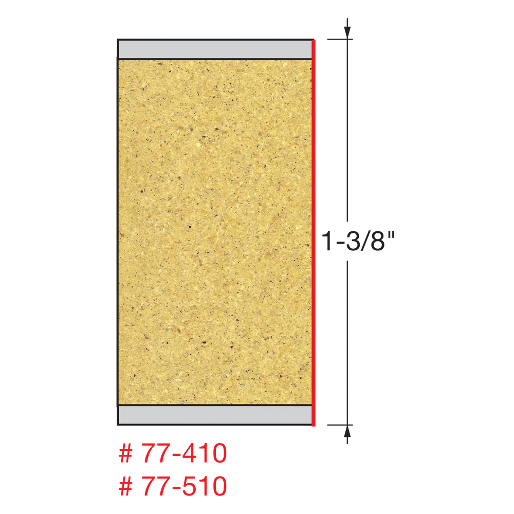 Freud 77-510, Carbide Router Bit - 1/2" x 3-1/2" Double Flute Mortise Compression Spiral Bit