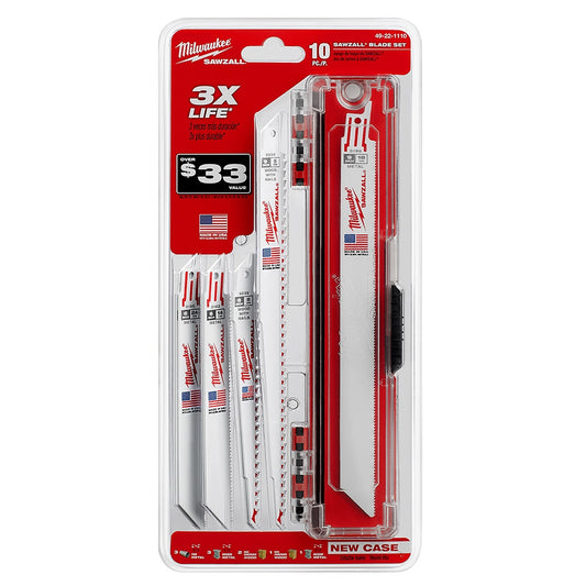 Milwaukee 49-22-1110, SAWZALL General Purpose 10pc Blade Set