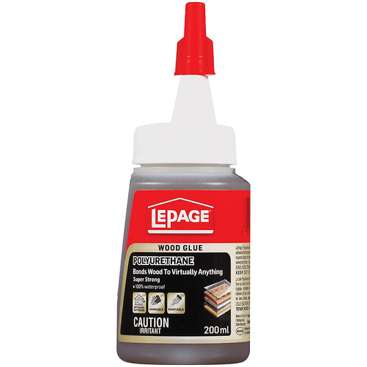 LePage 1980354, POLYURETHANE WOOD GLUE - BONDS VIRTUALLY ANYTHING - EASY FLOW BOTTLE