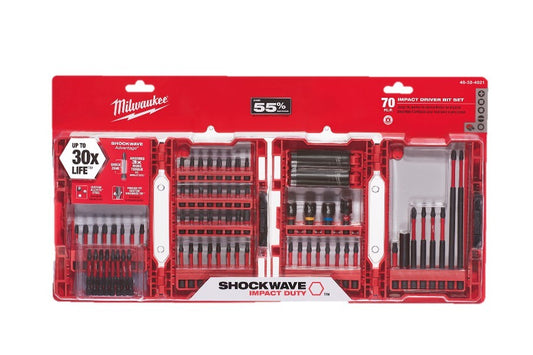 Milwaukee 48-32-4021, Shockwave Impact Duty Driver Bit Set (70-Piece)