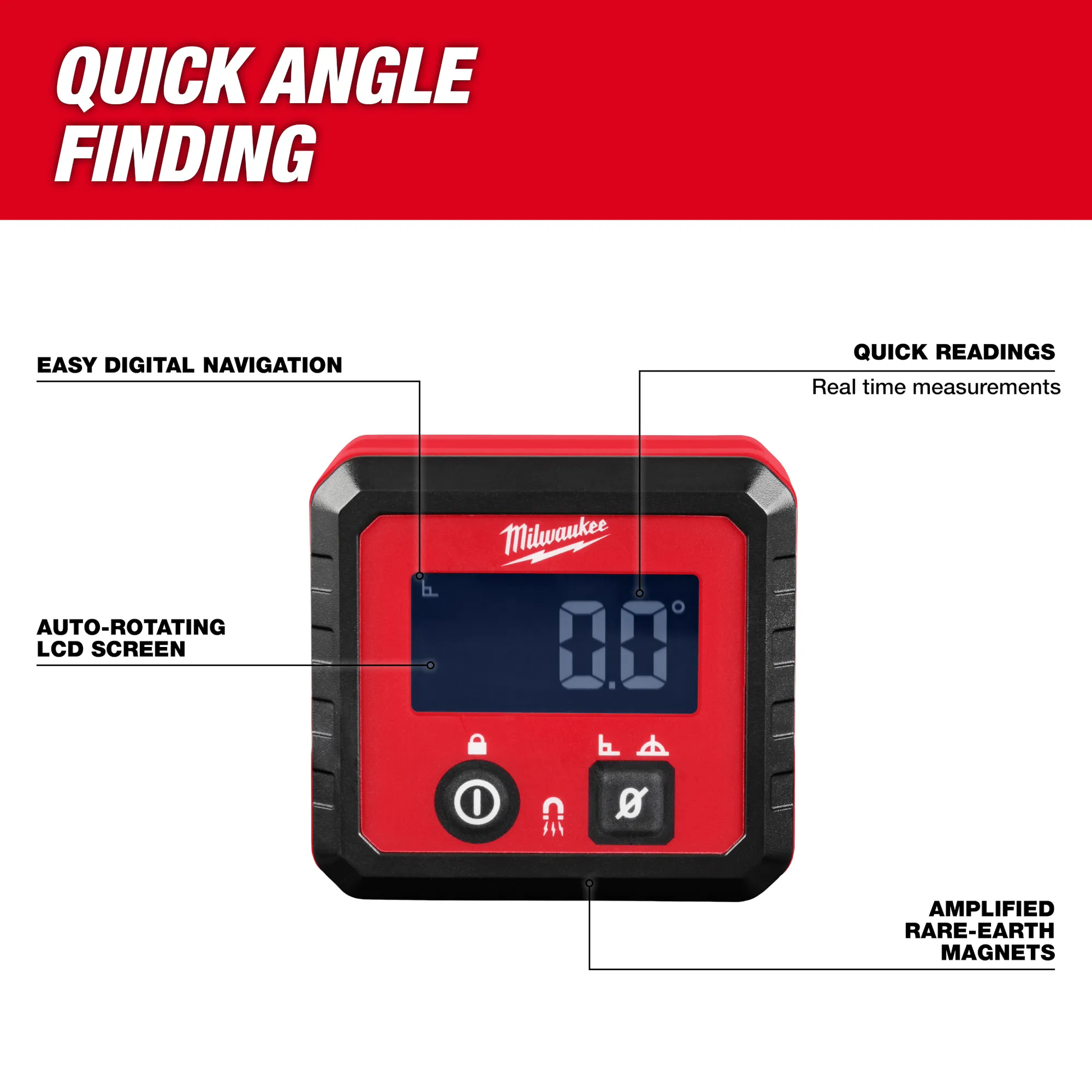 Milwaukee 48-22-5602, Digital Angle Gauge