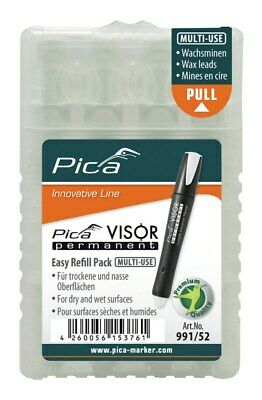 Pica 991/52, VISOR Permanent Refills (White 4/pkg)