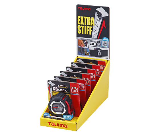 Tajima GS-C16/5MBW, GS-LOCK, 16ft/5m x 1in strong tape & hook with COMPATIBLE CLIP