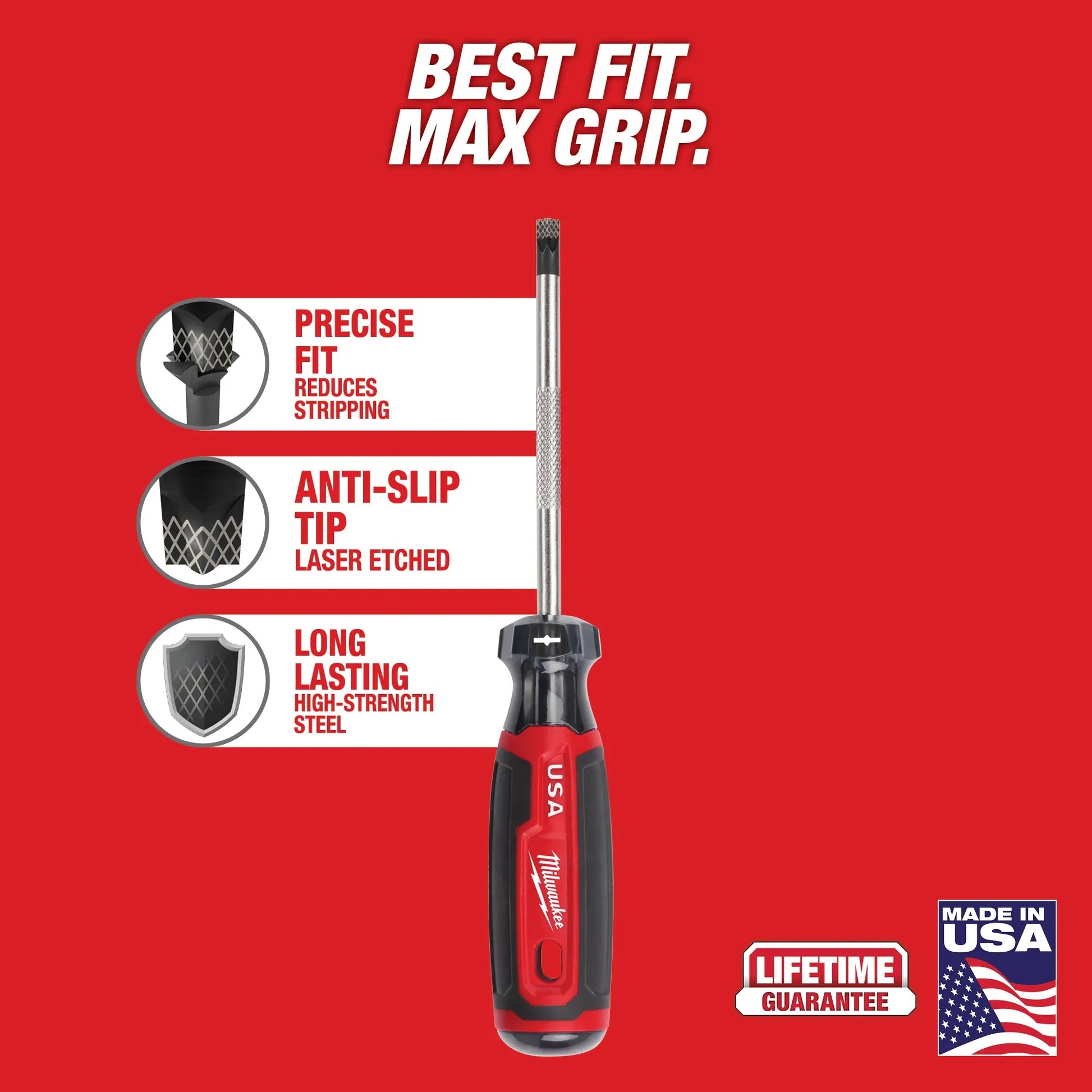Milwaukee MT215, #1 ECX 4" Cushion Grip Screwdriver (USA)