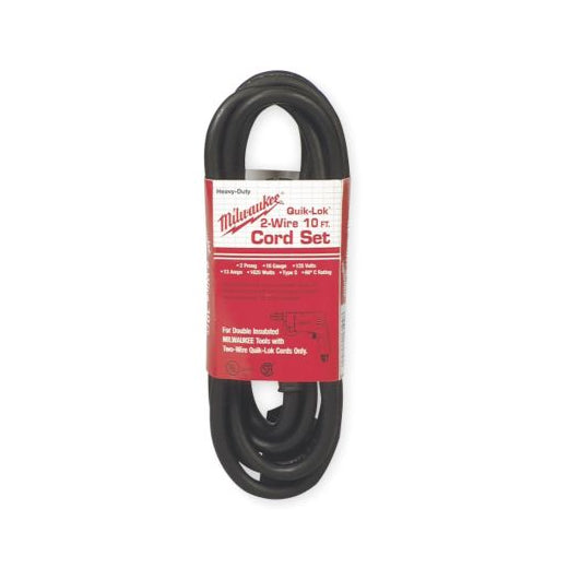 Milwaukee 48-76-5110, 10' QUIK-LOK Cord 2-Wire